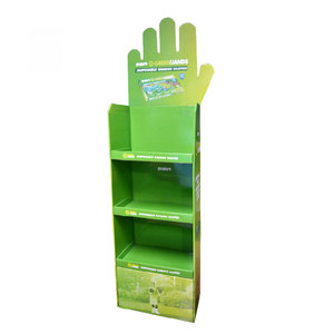 Màu Xanh lá cây có thể tái chế thân thiện với môi hiển thị đứng tùy chỉnh trò chơi ghép hình câu đố sàn tầng sóng hiển thị giá - Product Image 3