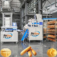 Machines automatiques à grande vitesse pour la fabrication de mini-baguettes, de pains français et de petits pains, contrôlées par PLC, en acier inoxydable de qualité alimentaire pour boulangerie
