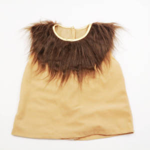 Disfraz de León con Cuello de Peluche Marrón MS, Top Beige sin Mangas, Traje de Pascua para Niñas - Product Image 4