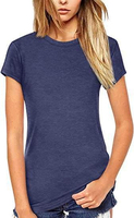 T-shirt court décontracté et hauts d'entraînement en coton slim imprimé pour femme, personnalisés OEM, collection été