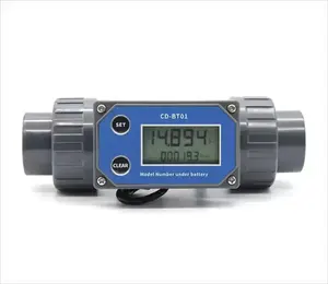 Pengukur aliran digital elektronik pipa 20-100L/min1 inci aliran turbin cairan air diesel metanol