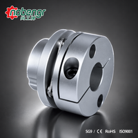 Coupleur à diaphragme industriel à fixation par boulons, moyeu en aluminium, disque en acier inoxydable 304, serrage à disque, sans jeu, pour moteur pas à pas, vis à billes, CNC