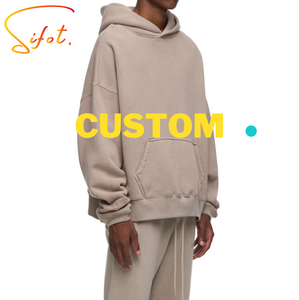 Sifot Vente en gros Streetwear personnalisé Fabricant de sweat à capuche surdimensionné Pull à capuche délavé 500 g/m² - Product Image 1