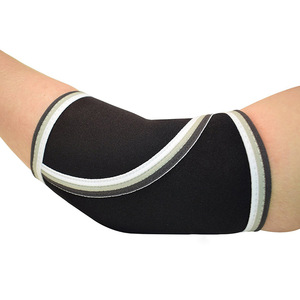 Manchons de compression en néoprène robuste de 7 mm avec logo personnalisé pour squats, soulevés de terre, haltérophilie et powerlifting, avec protection de coude - Product Image 1