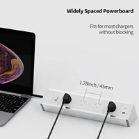 Bloc d'alimentation de bureau AU avec protection contre les surtensions, 4 prises et 2 ports USB A+C, bloc d'alimentation à pince de bureau en alliage d'aluminium