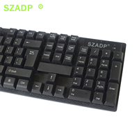 SZADP Usine En Gros Pas Cher Prix Bureau Utiliser USB Filaire Standard Clavier pour Ordinateur De Bureau