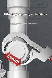 Juego de llaves de baño de aleación de aluminio Universal ajustable multifuncional de un solo extremo llave de extremo abierto para baño proyectos de bricolaje OEM - Product Image 5