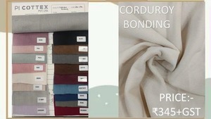 Tissu en velours côtelé respirant et léger de bonne qualité, importé, doux et chaud pour manteaux, vêtements d'hiver, articles de mode en gros - Product Image 4