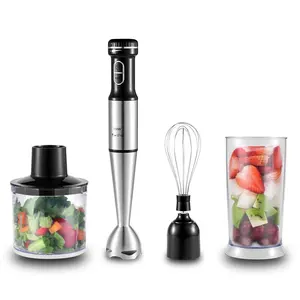 Frullatore ad immersione multifunzione 4 In 1 frullatore portatile a 6 velocità robot da cucina con frusta Chopper e ciotola per smerigliatrice