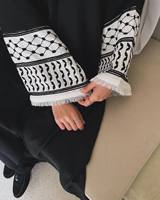 Dernier Dubaï Moyen-Orient Turquie Dubaï Cardigan à franges brodé exquis Robe ouverte Abaya palestinienne Kuffiyah Abaya