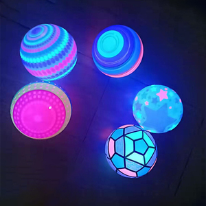 Juguete de deportes al aire libre nocturno para niños, Bola de rebote con luz Flash inflable, bola luminosa brillante para niños, venta al por mayor - Product Image 1