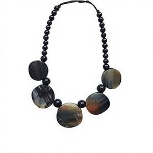 Collar llamativo con diseño geométrico de círculos, cadena de eslabones, joyería unisex moderna, regalos para fiestas para mujer - Product Image 2