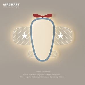 <span class=keywords><strong>Plafonnier</strong></span> d'<span class=keywords><strong>avion</strong></span> créatif pour enfants Protection des yeux à spectre complet LED moderne avec base en fer pour chambre de garçons - Product Image 5