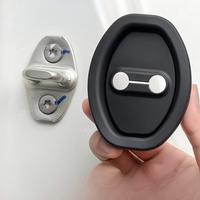 4 pièces de protections silencieuses en silicone pour loquets de porte de voiture, amortisseurs de chocs, coussinets de protection anti-collision, autocollants de voiture