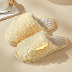 Chaussons d'intérieur chauds et résistants pour femme, en coton, motif cerf de dessin animé, mignons, pour la maison, fourrés, été-automne, avec coussin - Product Image 4