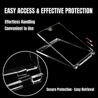 Porta Tarjetas Magnéticas de Plástico de Alta Claridad con Protección UV 35PT 55PT 75PT 100PT 130PT, Sin Funda
