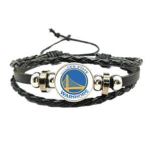 Pulseras de Cuero con Logotipo de Equipo de Baloncesto al por Mayor, Pulsera Deportiva de Alta Calidad de los Golden State Warriors, Chicago <span class=keywords><strong>Bulls</strong></span> - Product Image 2