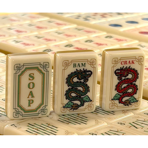 Juego de Mahjong Premium de 160 Fichas, Portátil, de Acrílico, para Jugadores - Product Image 5