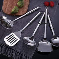 Vente chaude En Acier Inoxydable Silicone Ustensiles De Cuisine Ensemble Moderne Coloré En Bois Carte De Crédit Ustensiles Cuisson Des Aliments