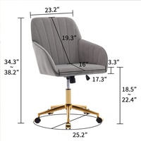 Chaise de bureau moderne réglable, chaise pivotante ergonomique pour la maison et la chambre