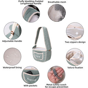 Vente en gros de sac à dos de luxe en polyester pour chiens transport mains libres réglable respirant pour animaux de compagnie pour voyage petit animal chat chien sûr - Product Image 2