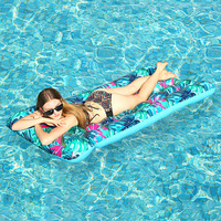 Magnifique hamac aquatique gonflable en PVC style forêt tropicale, chaise longue aquatique pour adultes, flotteur de piscine pliable
