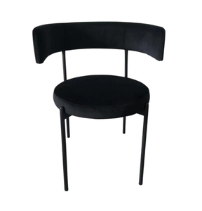 Chaise de salle à manger à dossier haut avec structure métallique robuste et siège rembourré, confort fiable pour la maison ou le <span class=keywords><strong>restaurant</strong></span> - Product Image 1