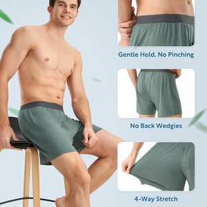 <span class=keywords><strong>Slip</strong></span> Boxer da <span class=keywords><strong>Uomo</strong></span> in Morbida Viscosa di Bambù Lavorata a Maglia, Comodi per il Relax e il Sonno, con Logo in Vita, Intimo all'Ingrosso - Product Image 2