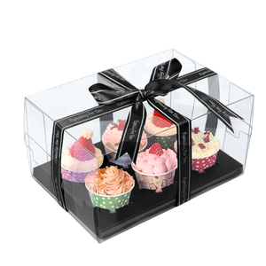 Wholesale Boxes Clear PVC Box Style Clear Plastic New Cupcake Boxes,wholesale Folding Custom OEM CMYK Recycled Materials Accept