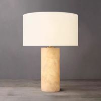 Nouveau design lampe de table en marbre d'albâtre hôtel salle de conférence lampe de bureau pierre naturelle intérieur chambre table d'appoint lumière décorative