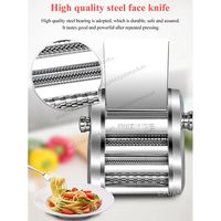 Machine à pâtes électrique automatique en acier inoxydable pour la maison, avec fonctions de découpe, de roulage de pâte et de fabrication de raviolis, garantie de 4 ans