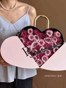 2023 New Arrival Heart Shape Gift <b>Box</b> Romance Sweetness Rose Flower <b>Box</b> with Locker for Valentine's Day - Product Image 5
