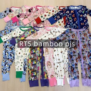Özel Baskılı Bambu Kumaş Yenidoğan Bebek Fermuarlı Tulumlar Bambu Viskon Bebek Pijamaları Bambu - Product Image 4