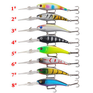 Señuelo de pesca XY-337 Minnow de 10 cm y 9.2 g para agua media, cebo duro para lubina con sonajero y placa de lengüeta larga - Product Image 1