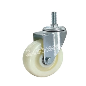 2inch-5inch Nylon vừa nhiệm vụ ren gốc nhựa tiêm khuôn Caster bánh xe vật liệu xử lý các bộ phận thiết bị Caster - Product Image 1