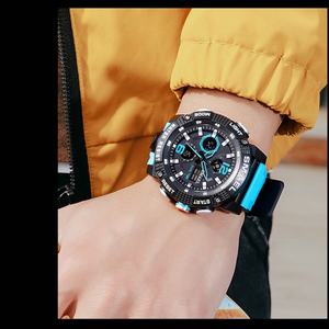 นาฬิกาข้อมือ SMAEL 8039 LED ดิจิตอล แสดงผลแบบอนาล็อก ควอตซ์ สีดำทอง สำหรับผู้ชาย กันน้ำ ตัวเรือนพลาสติก นาฬิกาสปอร์ต - Product Image 6