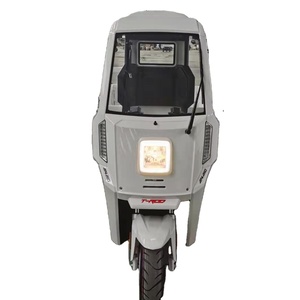 Triciclo Elettrico a 3 Ruote per Trasporto Merci, <span class=keywords><strong>Minivan</strong></span> Piccolo, Cassone Aperto, Carico Utile 400kg, Autonomia 50-70km, Consegna al Magazzino - Product Image 1