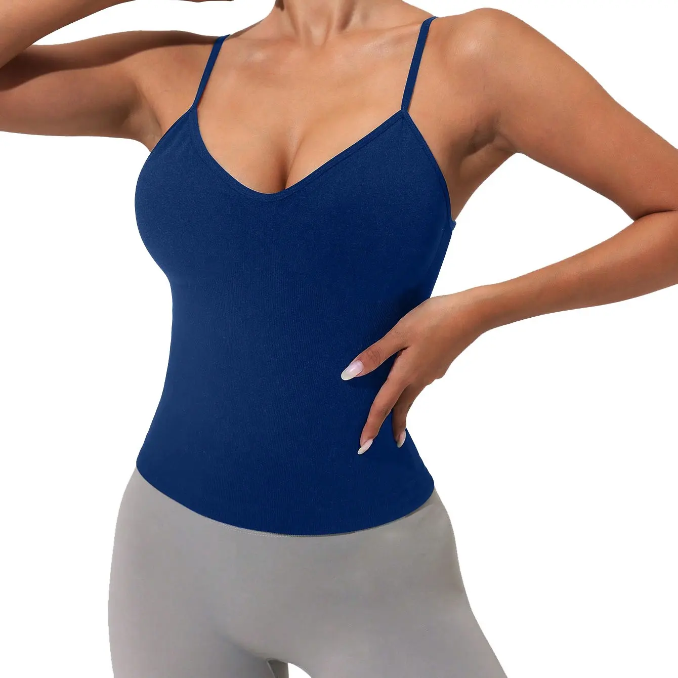 Baglietta sportiva estiva da donna con gilet tinta unita senza soluzione di continuità asciugatura rapida allenamento yoga back t-shirt sexy