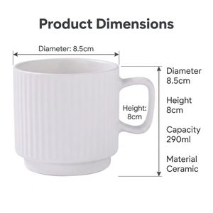 Best Sale Personalized Ceramic Coffee Mugs Custom Logo Stackable Coffee Cups for Wedding Party Birthday Business Promotion Gifts - Product Image 4