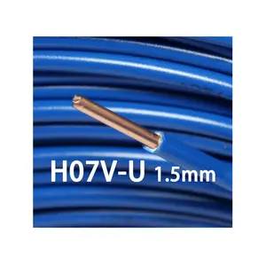 Building Wire H07V-U 1.5mm low voltage Copper Conductor PVC Insulated Single Core Solid Electrical Cable