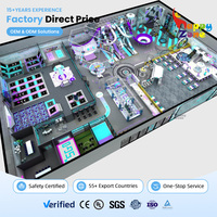 Equipo de Parque Temático Interior de 2300 m² con Tobogán Espiral Futurista, Trampolín, Torre de Escalada y Circuito Ninja para Centros Comerciales