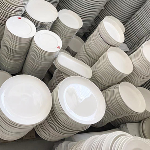 Meilleur prix pour des assiettes en céramique blanches, assortiment d'assiettes à dîner de différentes tailles pour la maison et l'hôtel - Product Image 1