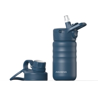 Bouteille d'eau pour enfants 12oz en acier inoxydable à double paroi isolée sous vide avec couvercle à paille anti-fuite