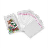 Sacs en plastique transparents jetables OPP avec fermeture autocollante et impression en gravure pour cadeaux et artisanat