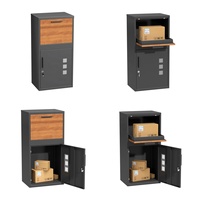 Boîte de dépôt d'emballage pour la maison Boîte de dépôt de colis personnalisée Boîte aux lettres moderne en acier Boîtes aux lettres en métal étanche, Installation au sol