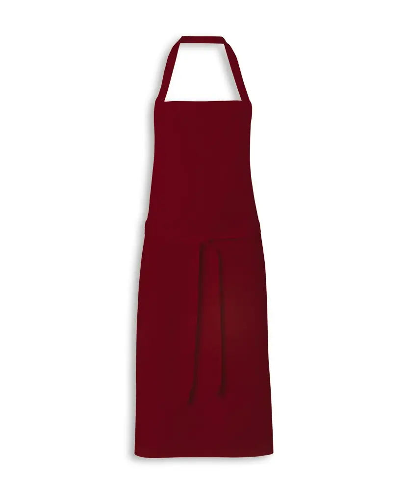 100%Cotton promotional plain drill duck weave OEM solid design customized printing cooking simple bib apron for men and women