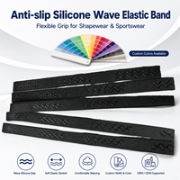 Bande élastique en silicone à largeur personnalisée avec grip ondulé pour les vêtements sculptants