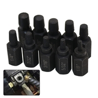 10 pièces ensemble de dissolvant d'extracteur de vis endommagé Kit d'outils de retrait d'extracteur de vis à tige hexagonale