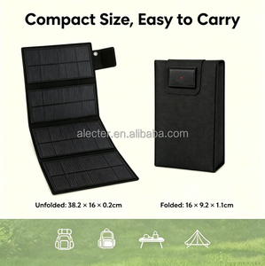 Panel Solar Plegable Alecter de 8W, Mini Cargador Solar Portátil, 18.5% de Alta Eficiencia de Conversión, Paquete de Energía para Exteriores para Camping - Product Image 3