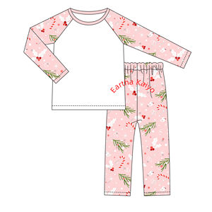 Vente en gros pyjamas personnalisés 100% polyester imprimé sublimation ensembles de pyjamas de Noël pyjamas pour bébés garçons - Product Image 5